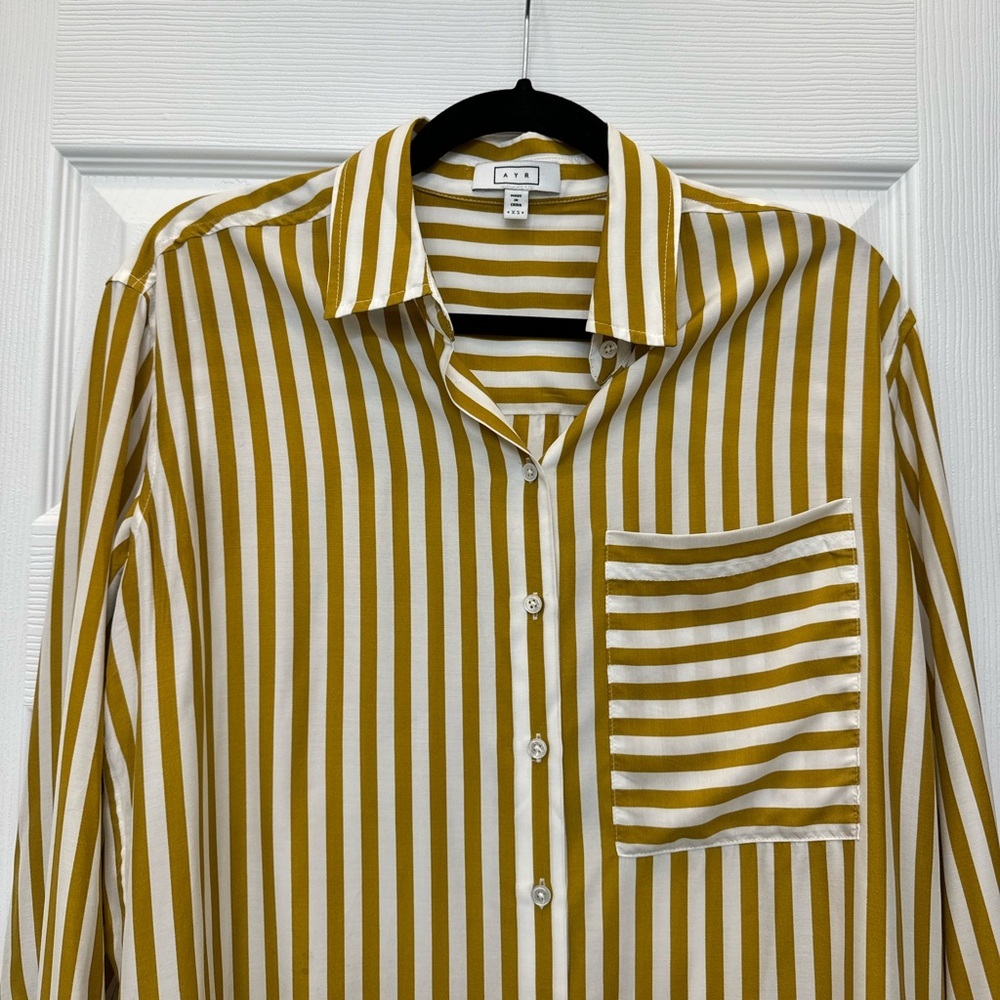 AYR Deep End Buttondown Yellow Stripe Shirt
Size XS - Picture 7 of 10